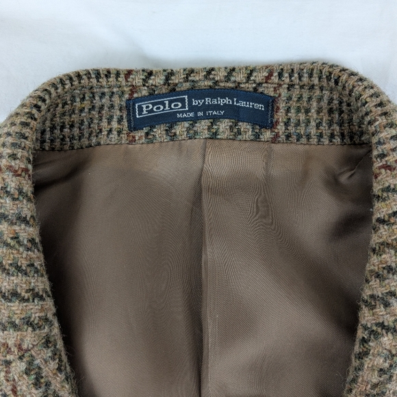 Ralph Lauren Brown Tan Sport Coat with Herringbone Pattern - Picture 4 of 15
